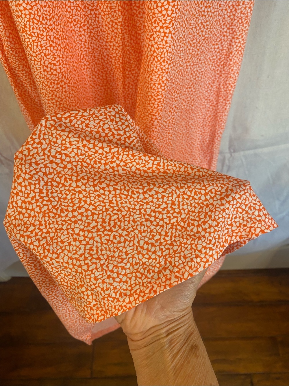 1. State Peach-Print Maxi Dress with Lace Trim - Picture 5 of 9